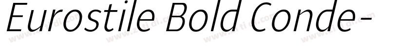 Eurostile Bold Conde字体转换